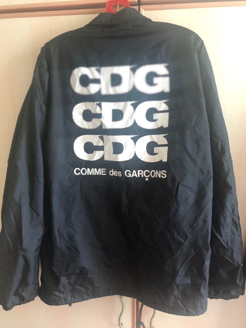 cdg leather jacket