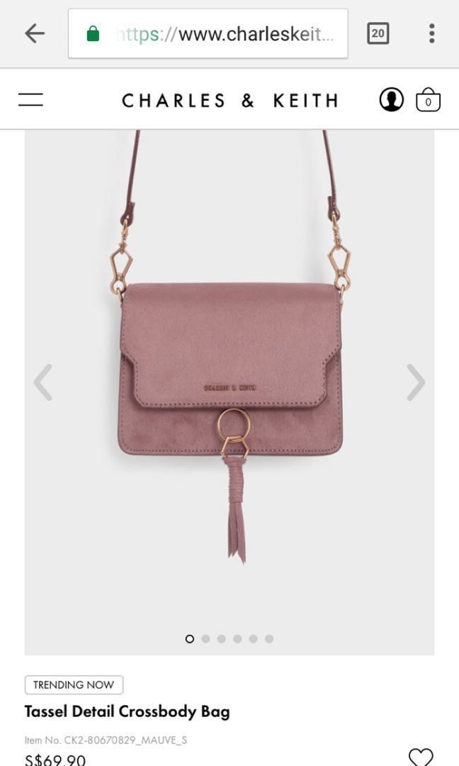 Charles and keith store tassel sling bag