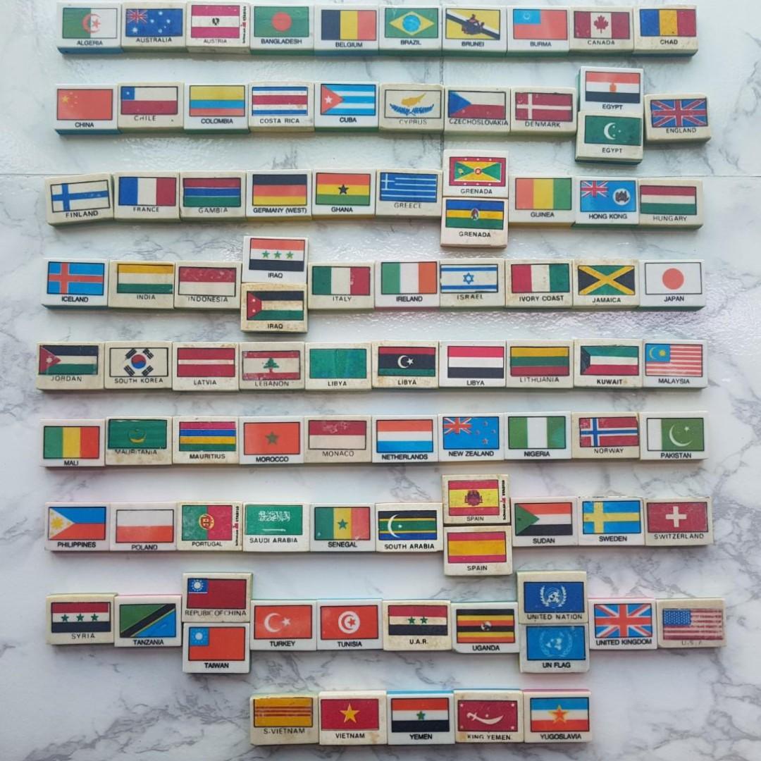 Old School Country Eraser Flag Eraser Nation Eraser Rare Vintage