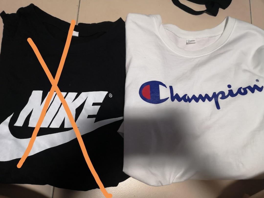 fake champion shirt vs real