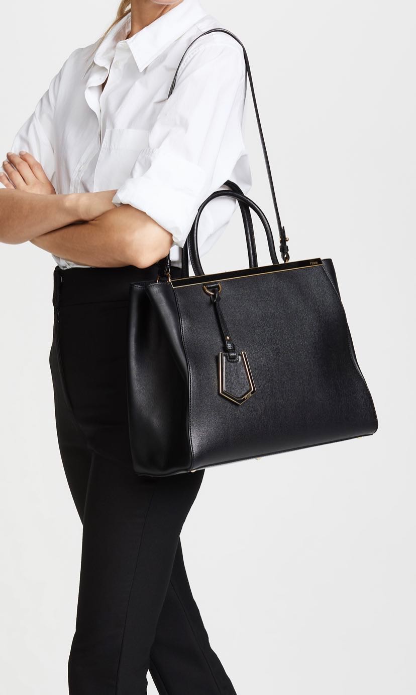 Fendi 2 Jours Medium Multicolor Bag with Black Hardware – Sellier