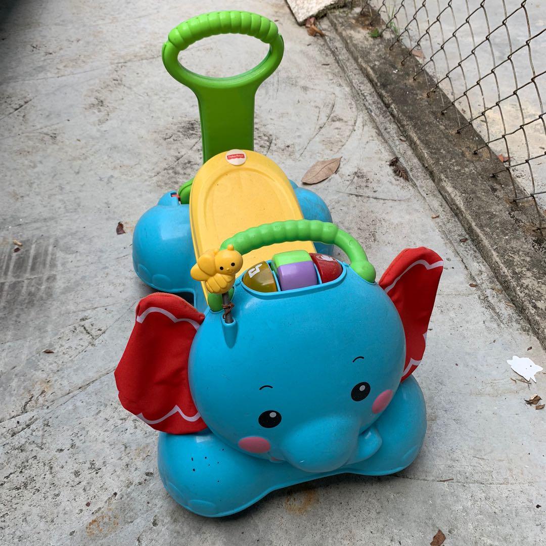 Fisher price 3 in 1 bounce stride ride elephant Fisher Price 3 In 1 Bounce Stride And Ride Elephant Babies Kids Toys Walkers On Carousell