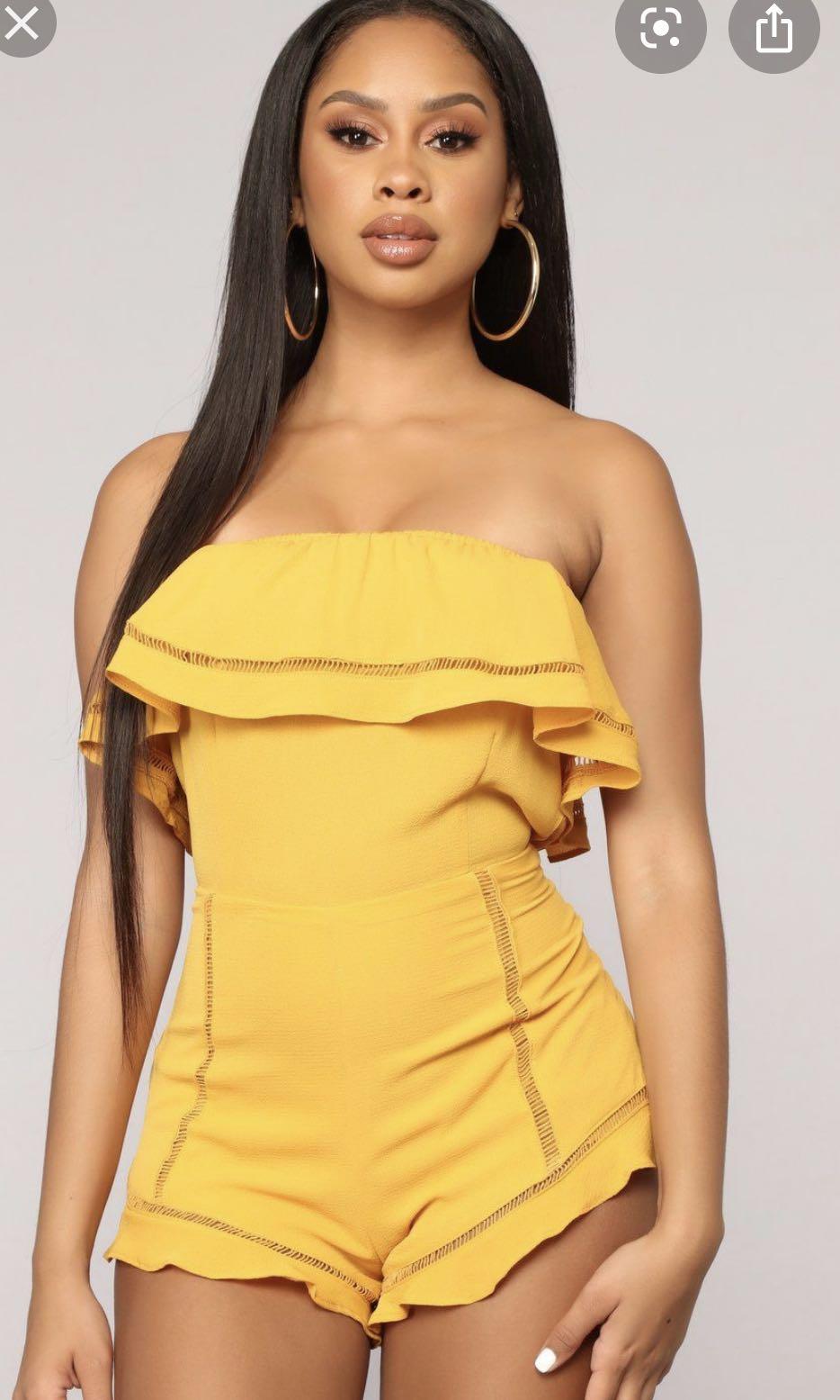mustard yellow rompers