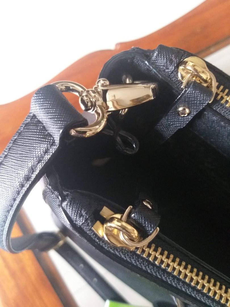 Genuine KATE SPADE Bag (Category: Luxury Bags & Wallets) located in Makati City. Submitted by studiodibellezza (Listing ID 258536923, Image 3). Description: Price Negotiable / Open for trade your bag KS or MK leather smaller bag. Kate Spade New York convertible satchel shoulder bag with gold toned hardware Main compartment has open top with magnetic tab snap closure; Top zip closure pockets in front and back Interior features custom fabric lining