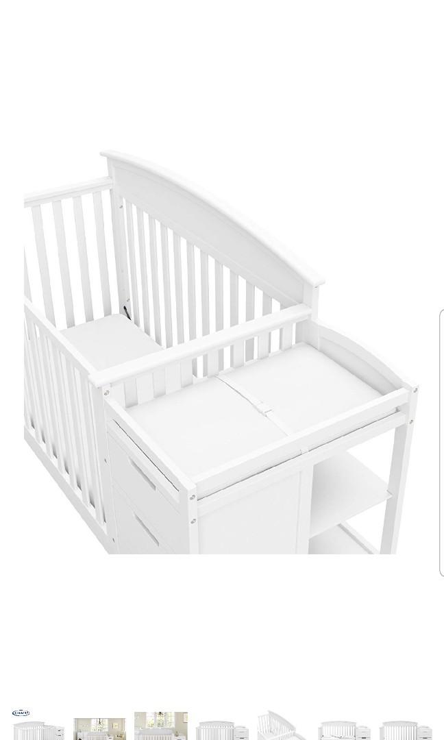 black baby cribs with changing table attached