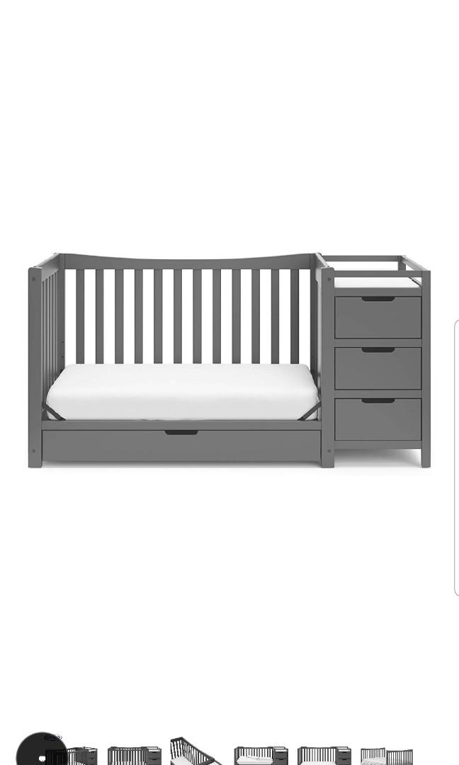 Graco Remi Wooden Wood All In One Convertible Crib Cot Baby Bed