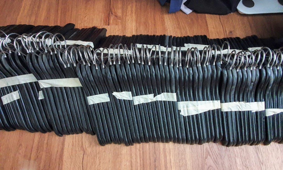 IKEA black wooden hangers, Furniture & Home Living, Furniture, Shelves