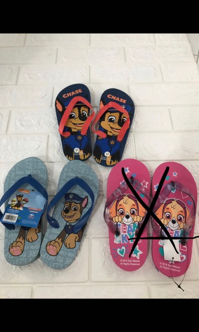 paw patrol kids slippers design 