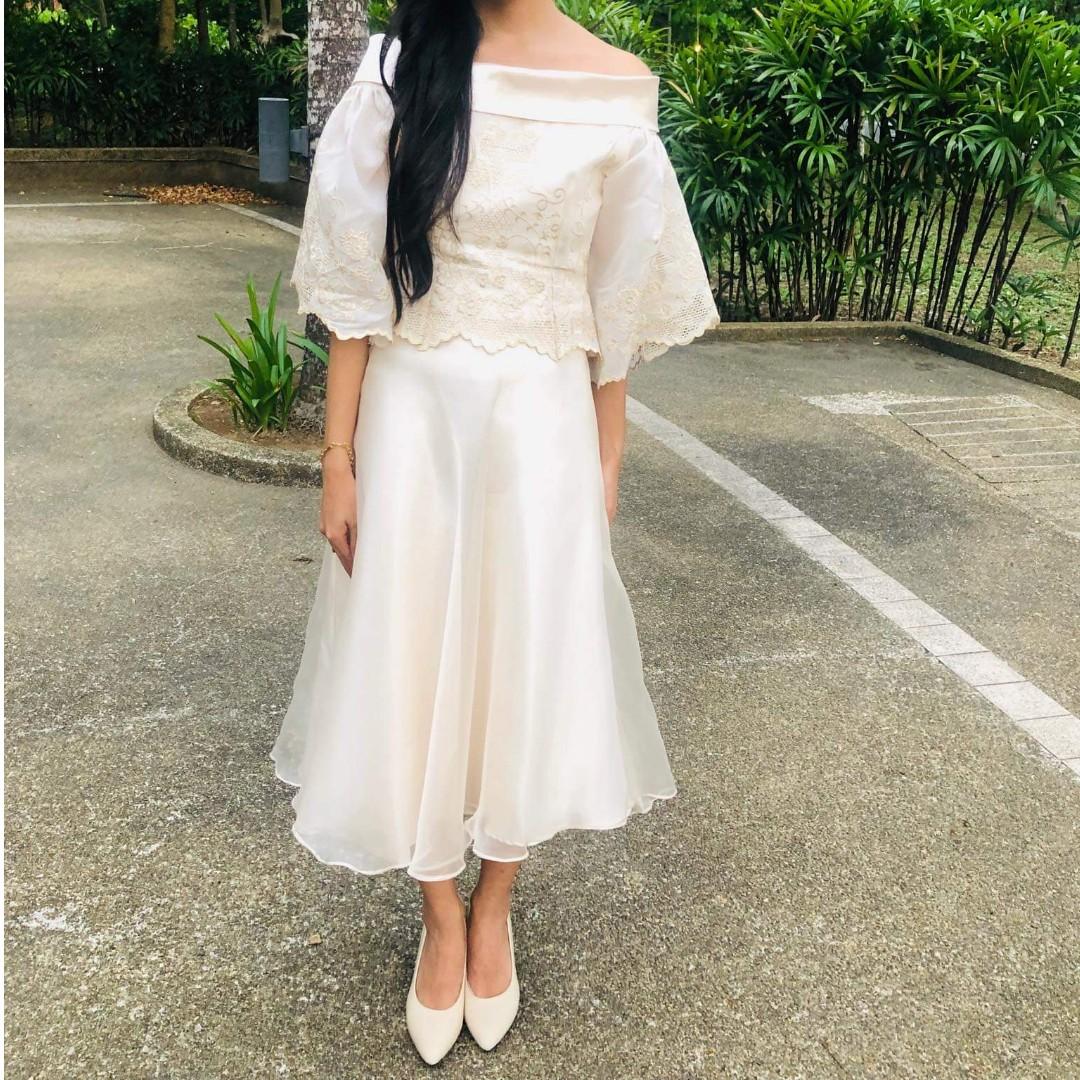 ecru filipiniana dress