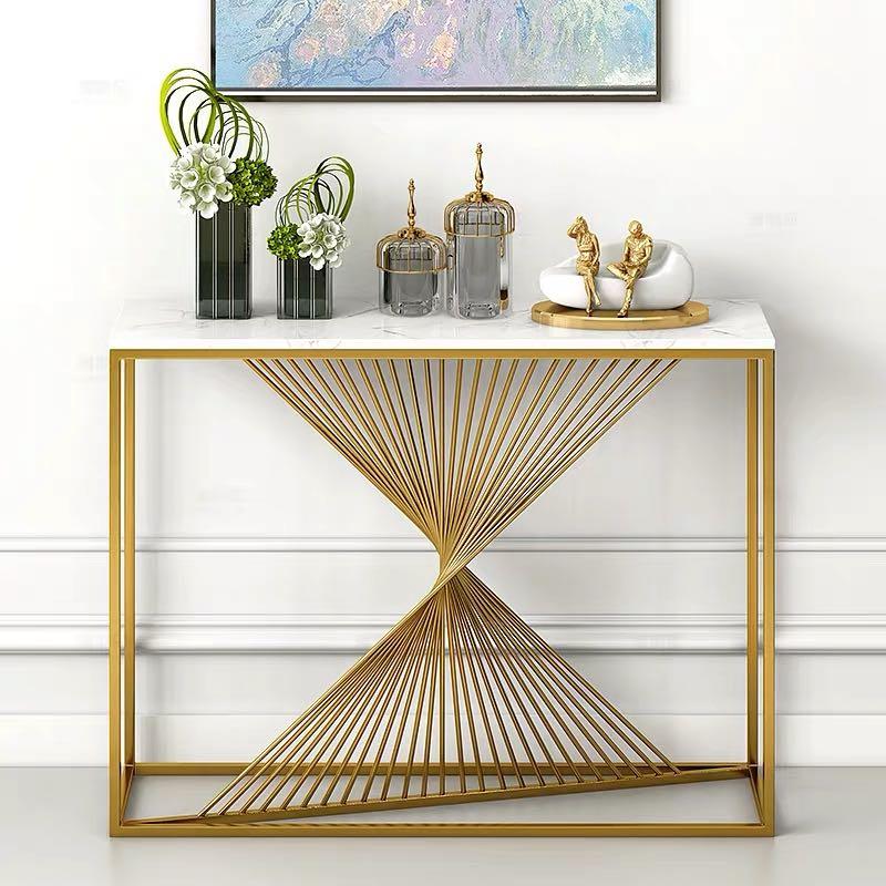 Laminated marble spiral classy console table, Furniture & Home Living ...