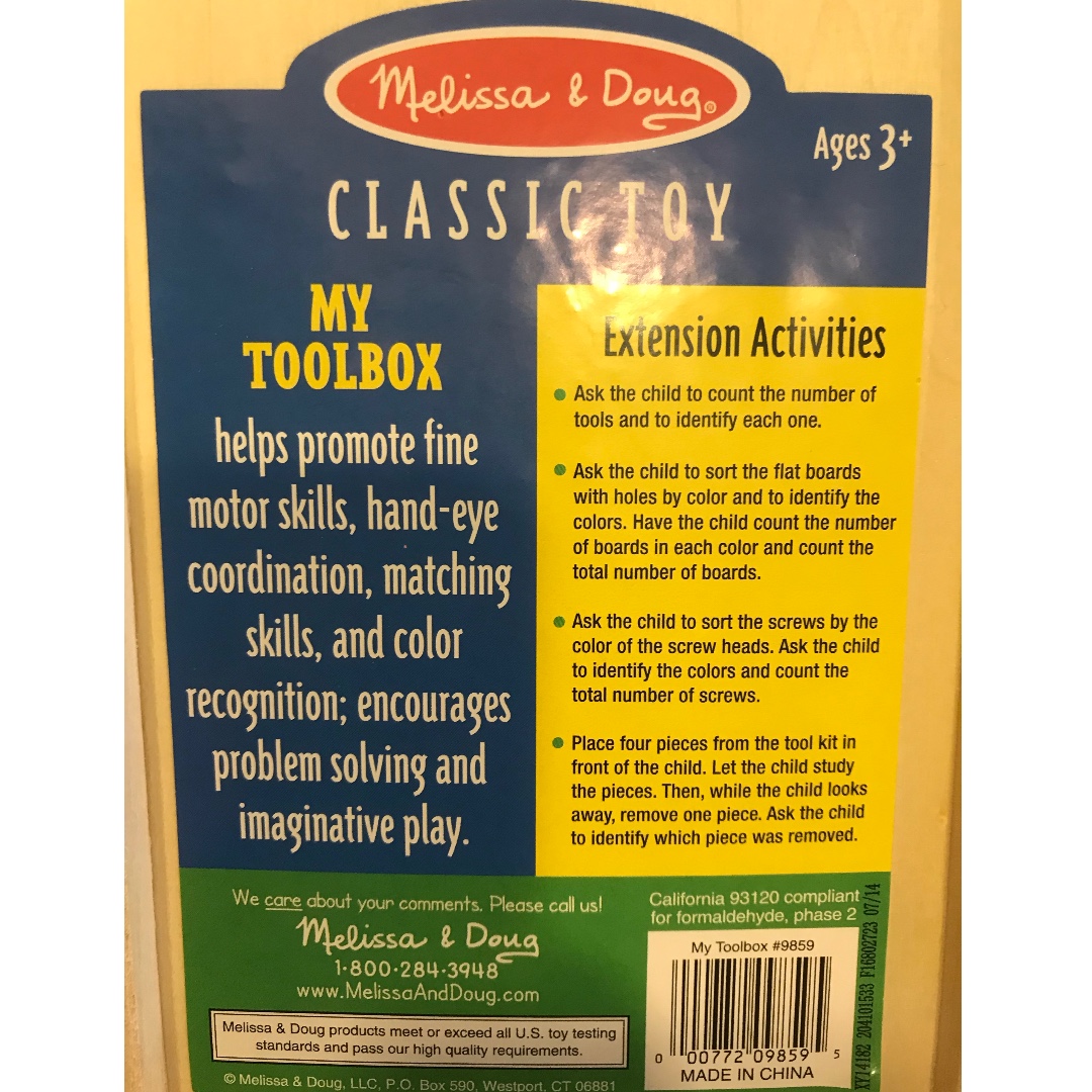 melissa & doug wooden tool box