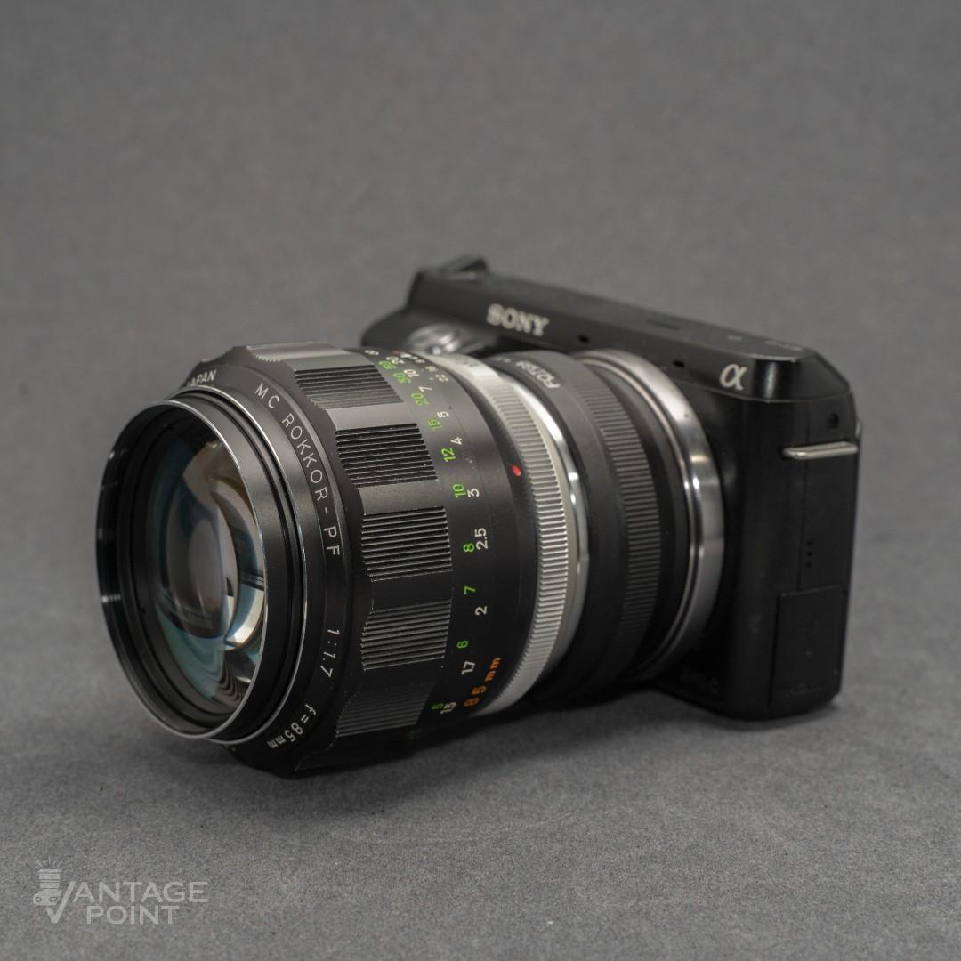 Minolta MC RokkorPF 85mm f1.7 • vintage prime lens • adapt to Sony or