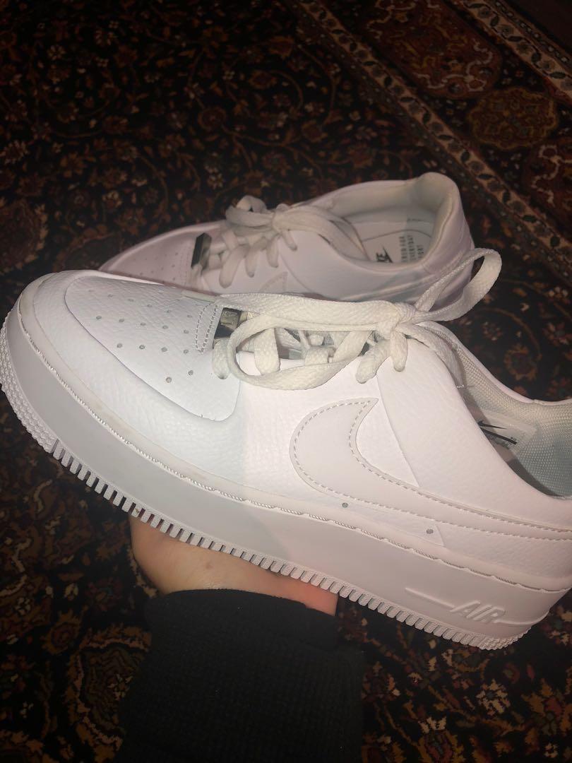 Nike Air Force 1 - sage white, Women's Fashion, Footwear, Sneakers on  Carousell