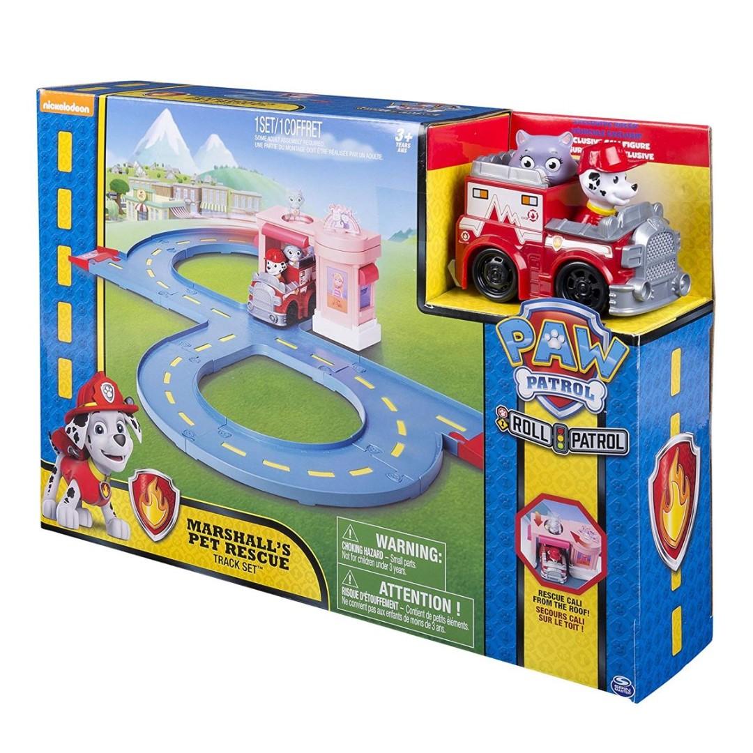 paw patrol marshall's pet rescue track set