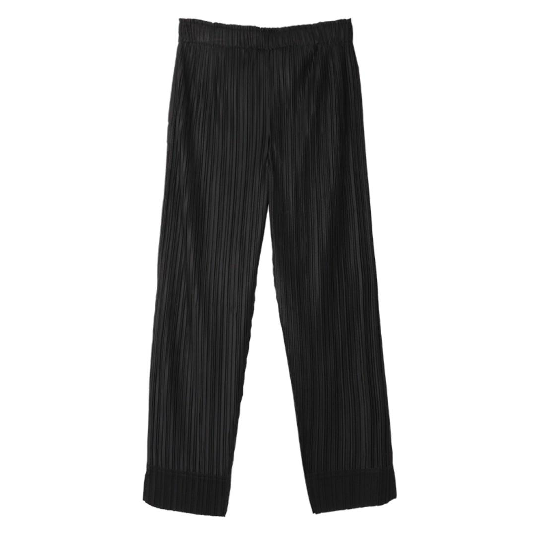 Pleated black jeans Outlet