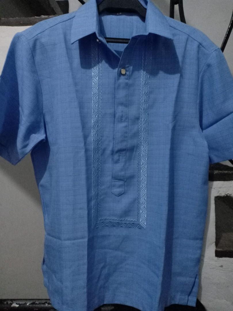 polo barong blue