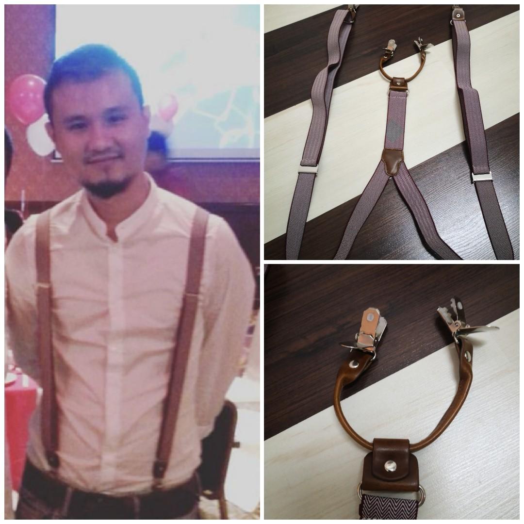 Preloved H M suspender belt adjustable strap Men s Fashion Watches Accessories Ties on Carousell