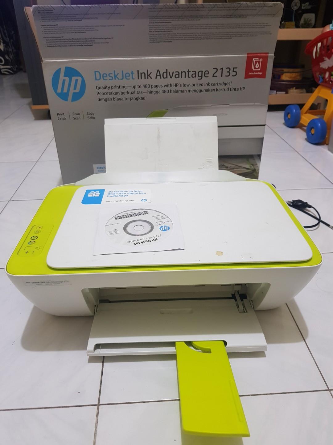 Printer Hp Deskjet Ink Advantage 2135 Second Elektronik Bagian Komputer Aksesoris Di Carousell