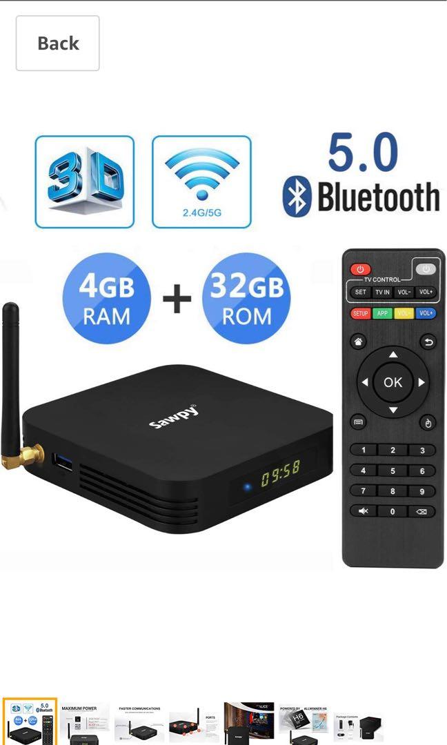 Android TV Box 9.0,Smart TV Box TX6 【4GB RAM+64GB ROM】 EMMC Dual WiFi 2.4G  + 5G Bluetooth Quad Core 4K Ultra HD H.265 USB3.0 Android TV Box :  .es: Electrónica