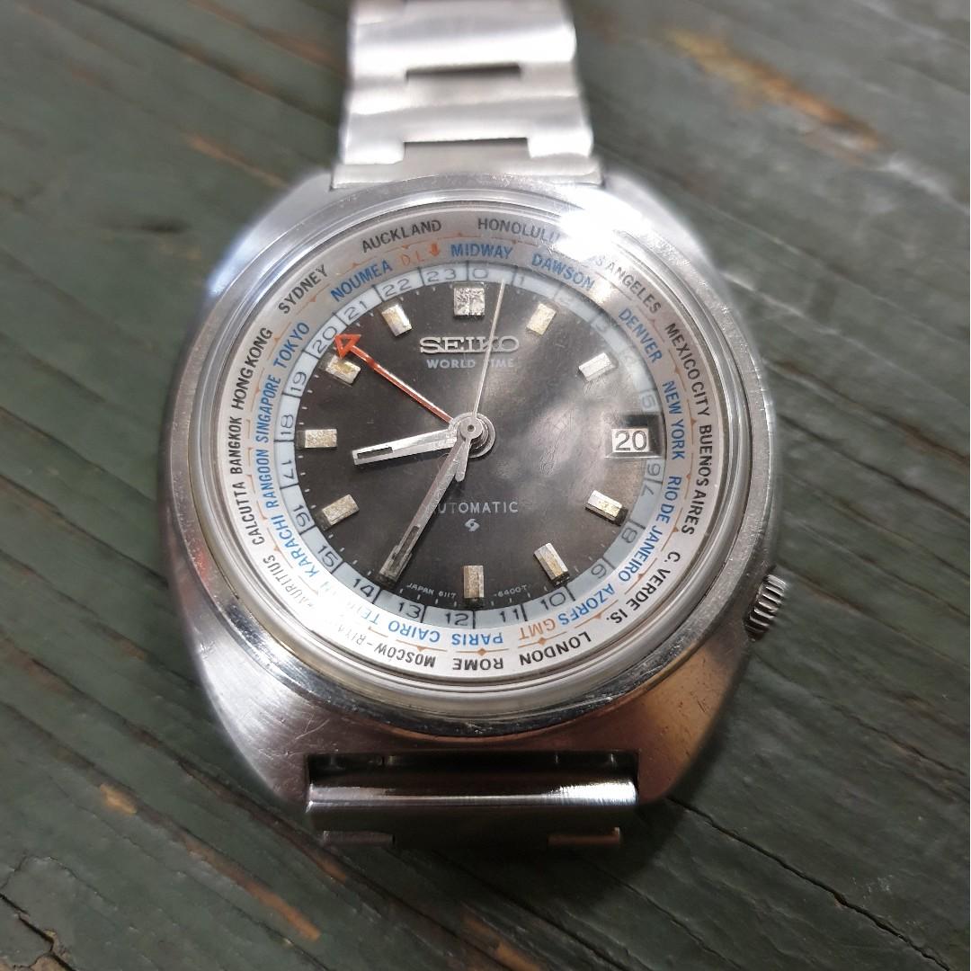 Seiko Worldtimer 6117 6400 Men s Fashion Watches Accessories