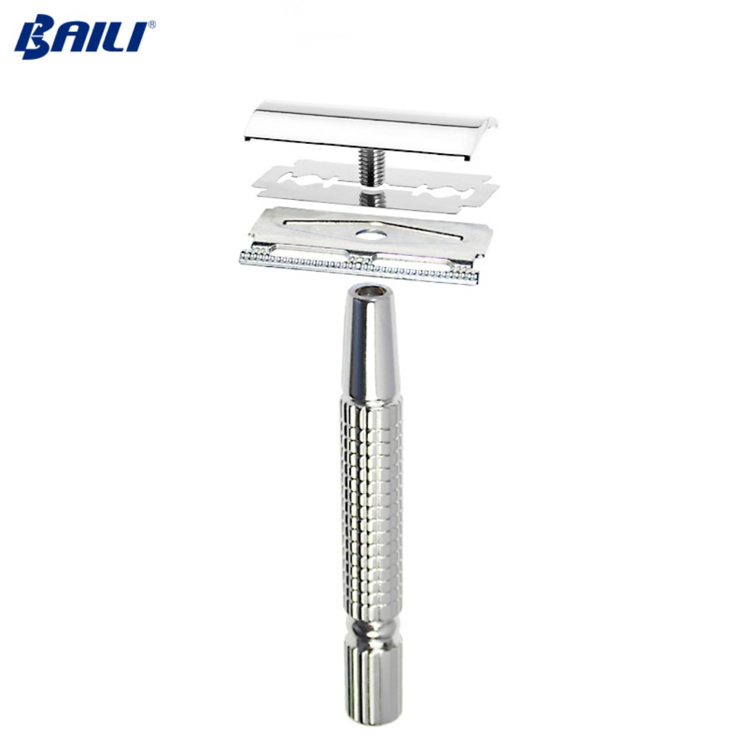 Stainless Safety Double-sided Blade Razor w/ Refillable Blades (Category: Sports & Fitness Nutrition) located in Cavite. Submitted by herorganicbeauty (Listing ID 258552601, Image 2). Description: ✔ECO-FRIENDLY: Conventional plastic razors are practically impossible to recycle and end up in our landfills and oceans. With this Baili Safety razor all you need to do is replace and recycle the blade, which helps create a cleaner planet. ✔PERFECT SHAV