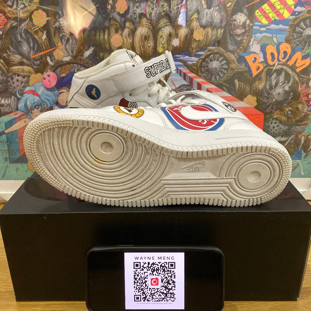 Air force 1 mid supreme nba white deals