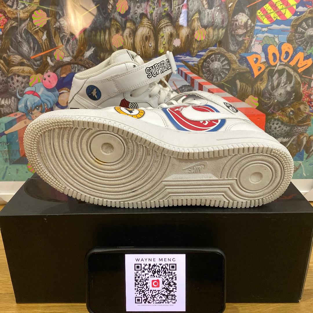 Nike Air Force 1 Mid Supreme Nba White🏀♨️ : r/Supreme