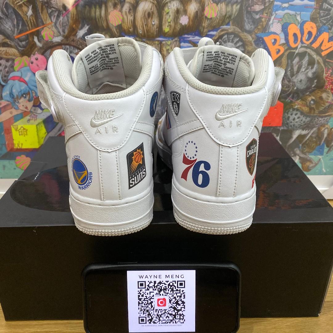 Nike air force 1 mid supreme nba white deals