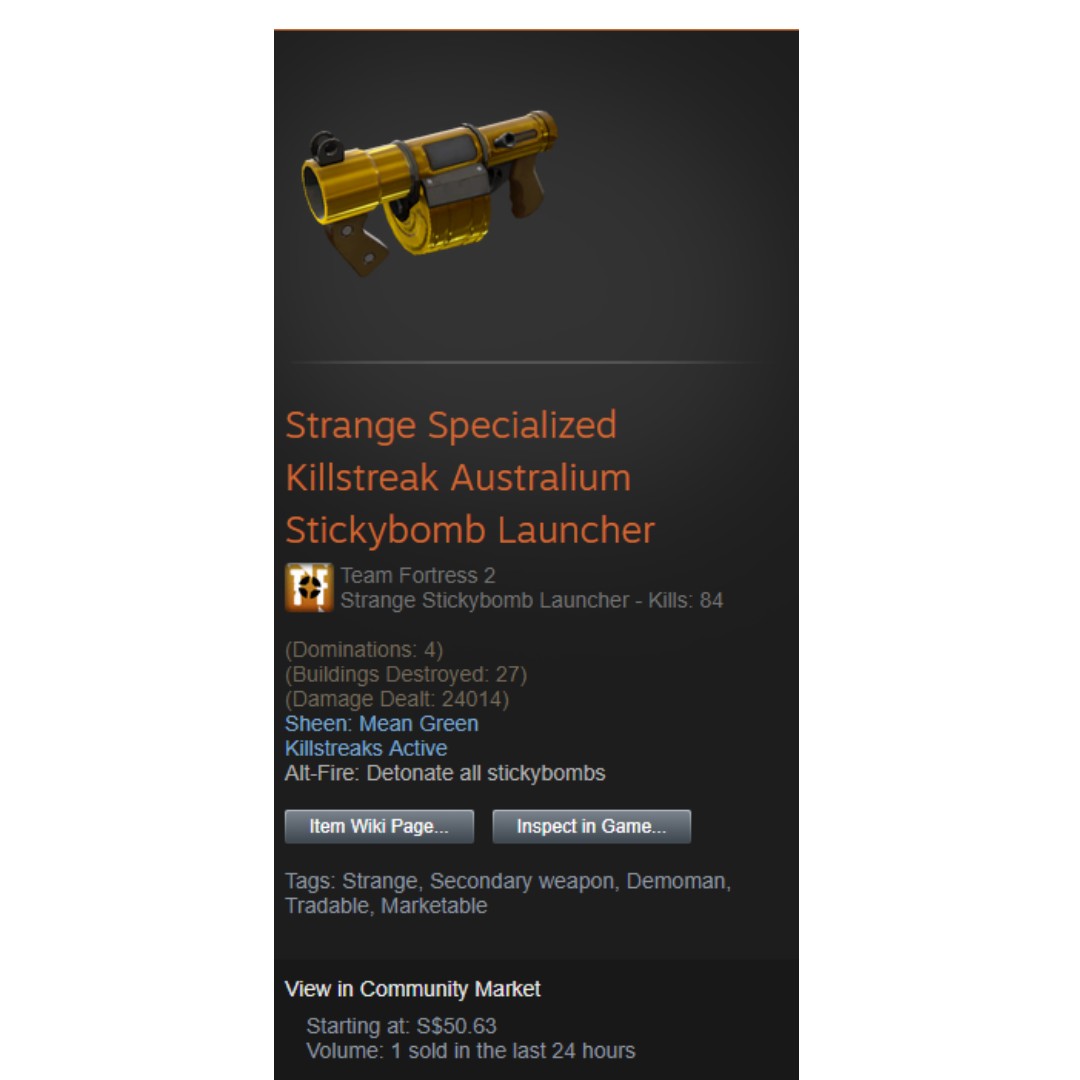 TF2 AUSTRALIUM STICKYBOMB LAUNCHER, Video Gaming, Gaming Accessories