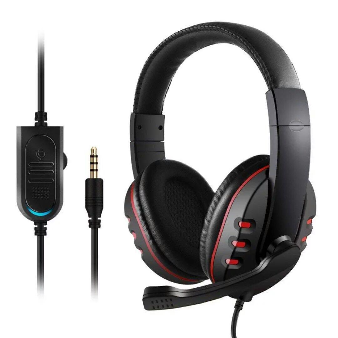 Wired Over head Stereo Gaming Headset Headphone with Mic Microphone