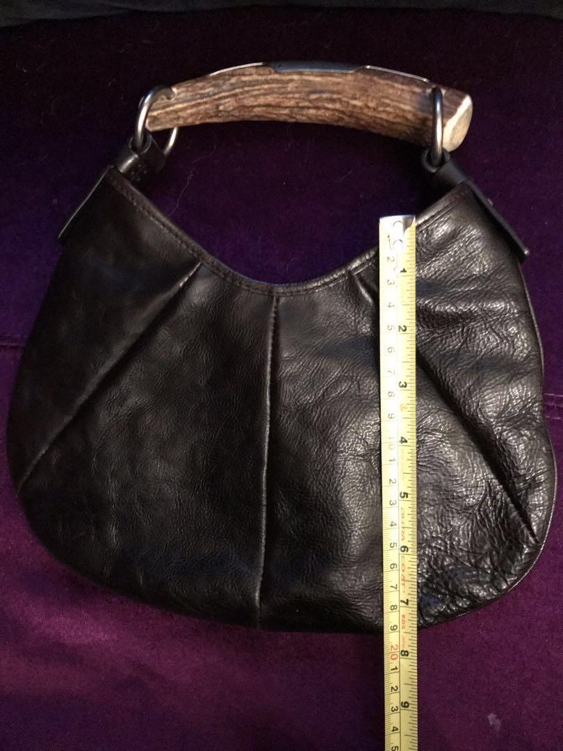 pre-loved] Yves Saint Laurent Horn Handle Shoulder Bag - black