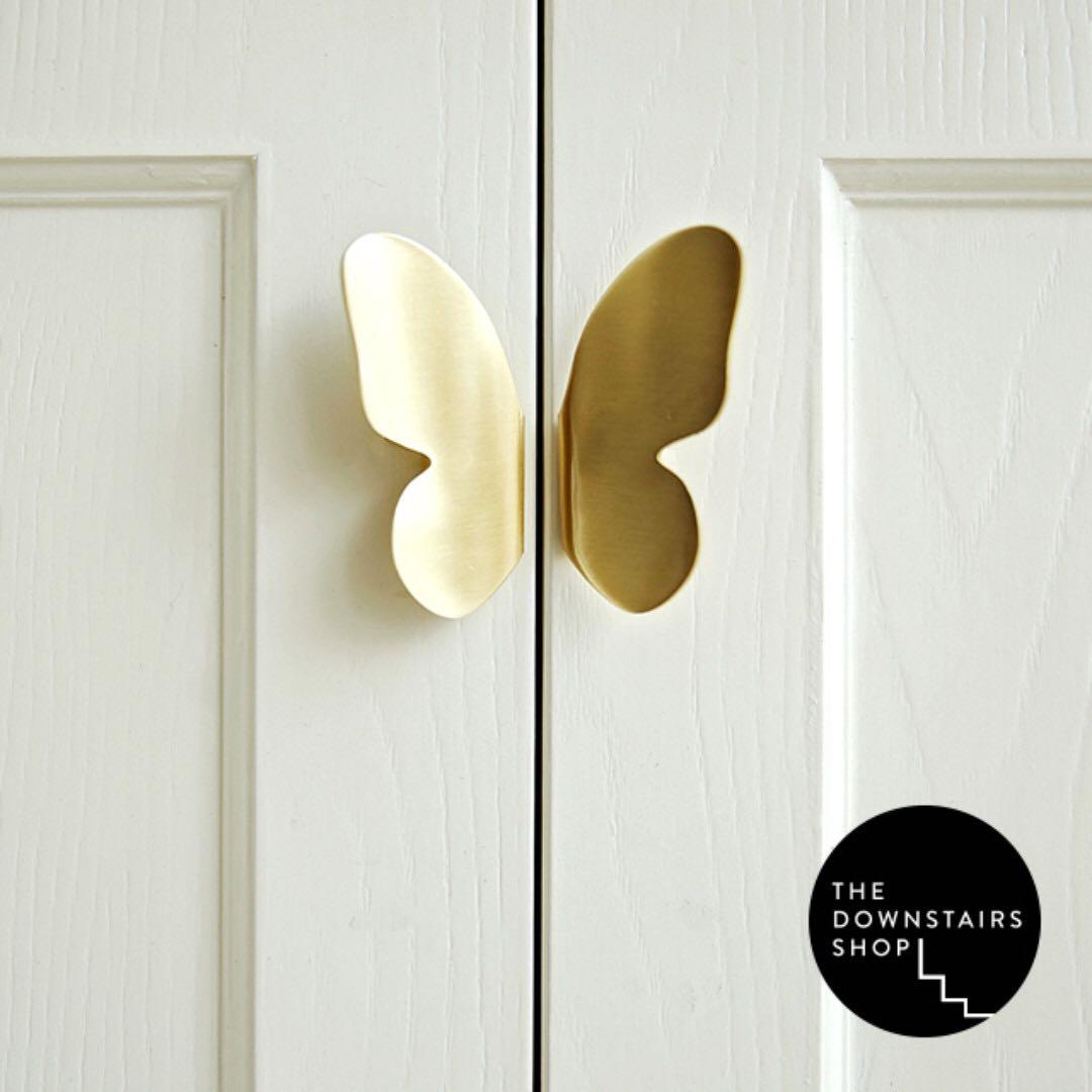 Brass Gold Butterfly Cabinet Door Handle Furniture Home Decor Others On Carousell