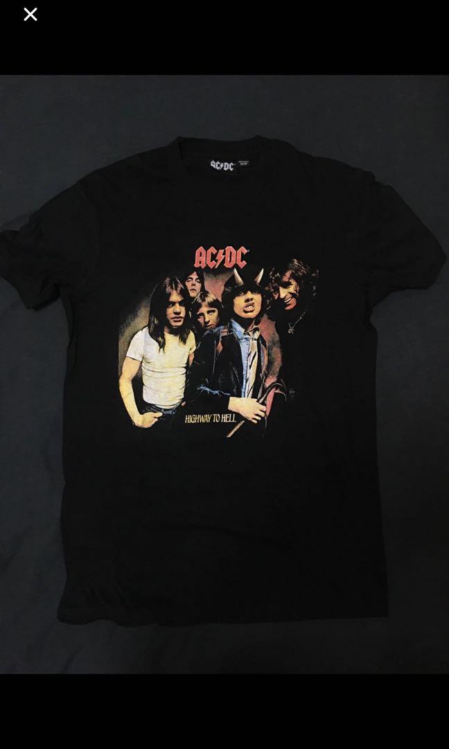 Acdc Graphic Tee Women S Fashion Clothes Tops On Carousell
