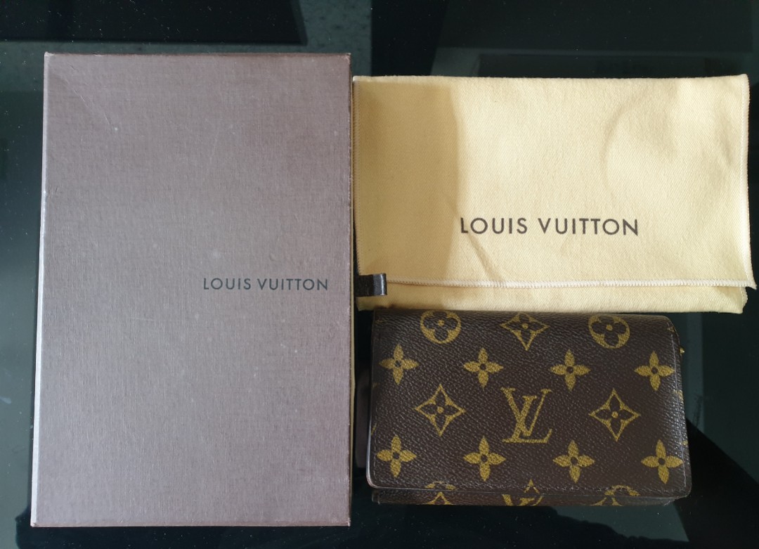 Authentic Louis Vuitton Monogram Porte Monnaie Billets Wallet Old Model LV  J8282