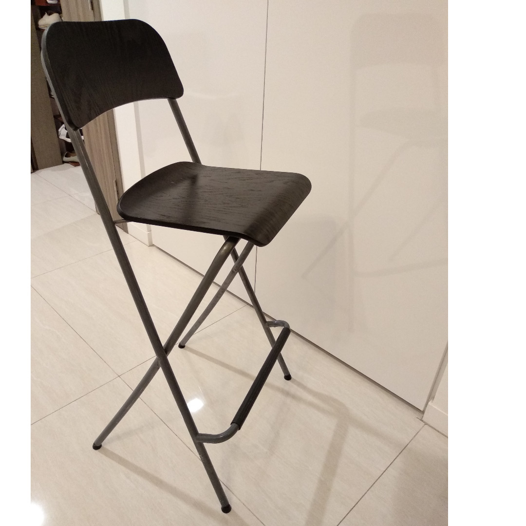 Bar stool Ikea Franklin collapsible, Furniture & Home Living, Furniture