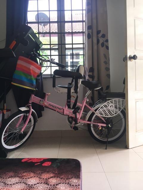 basikal foldable 3 seat baby seat Babies Kids Going Out
