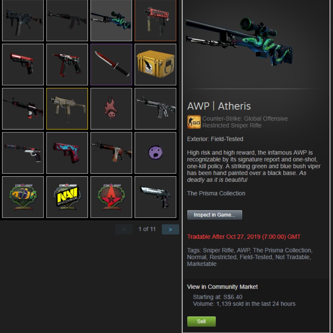 AWP Atheris BS CSGO SKINS KNIVES, Video Gaming, Gaming Accessories, Game  Gift Cards & Accounts on Carousell