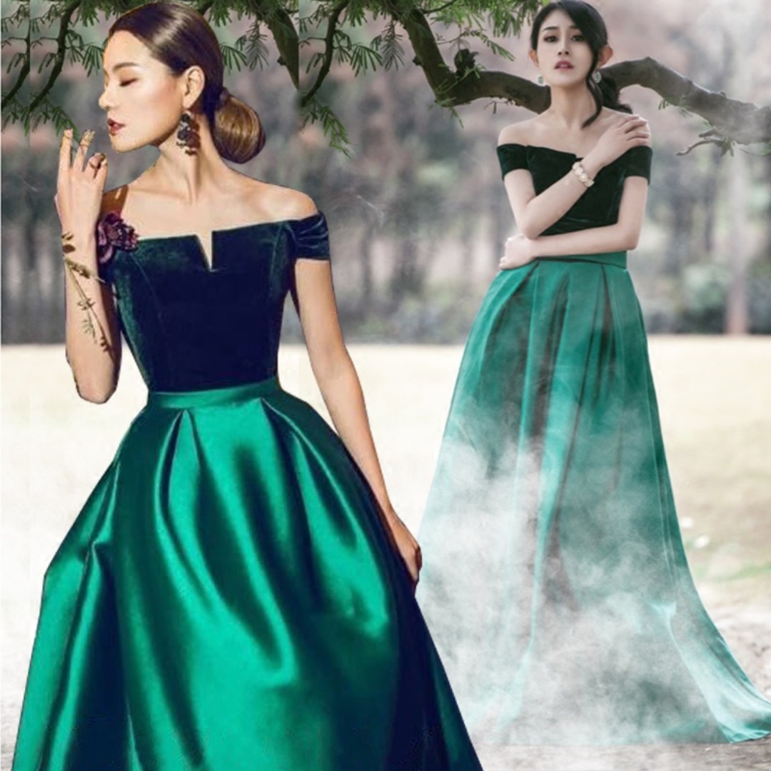 Elegant 2025 green gown