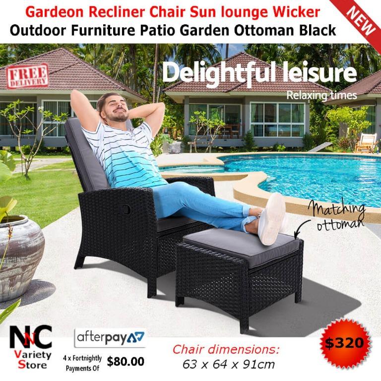 Gardeon Recliner Chair Sun Lounge Wicker Outdoor Furniture Patio