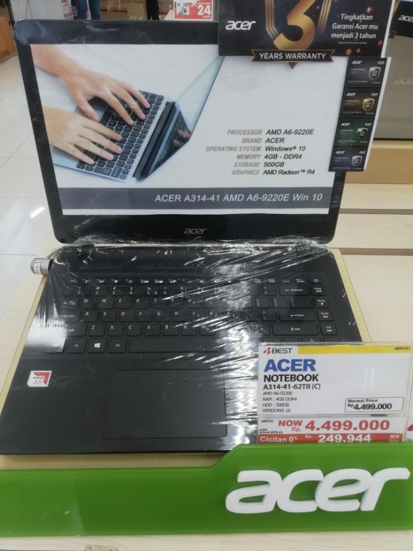 Laptop Acer Amd A6 9220e Kreditcepat Tanpa Kartu Kredit Elektronik Komputer Laptop Di Carousell