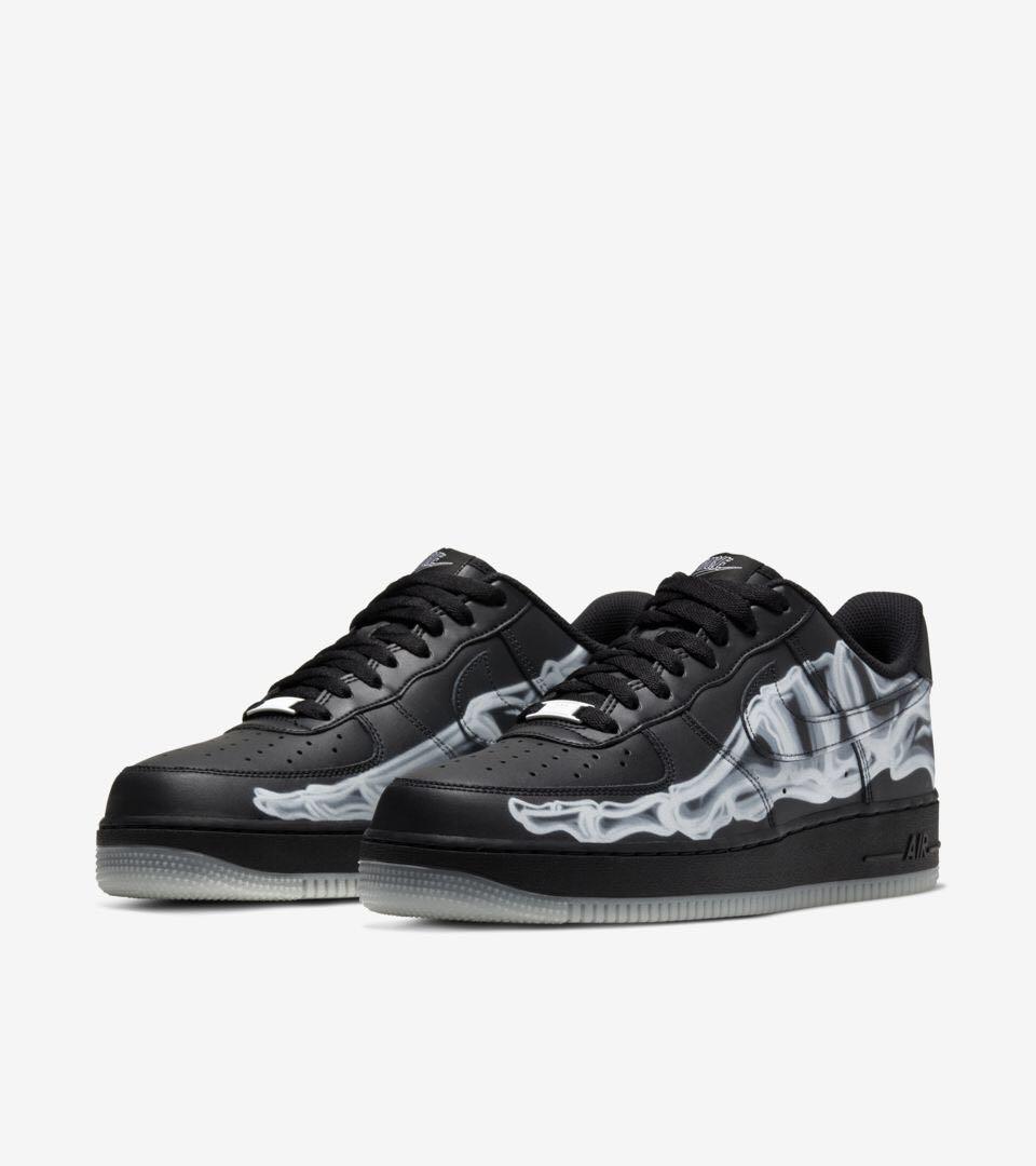 black skeleton air force 1