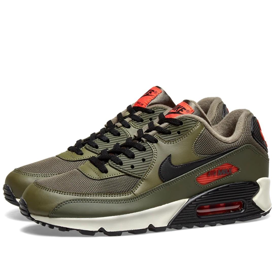 nike air max 90 olive black