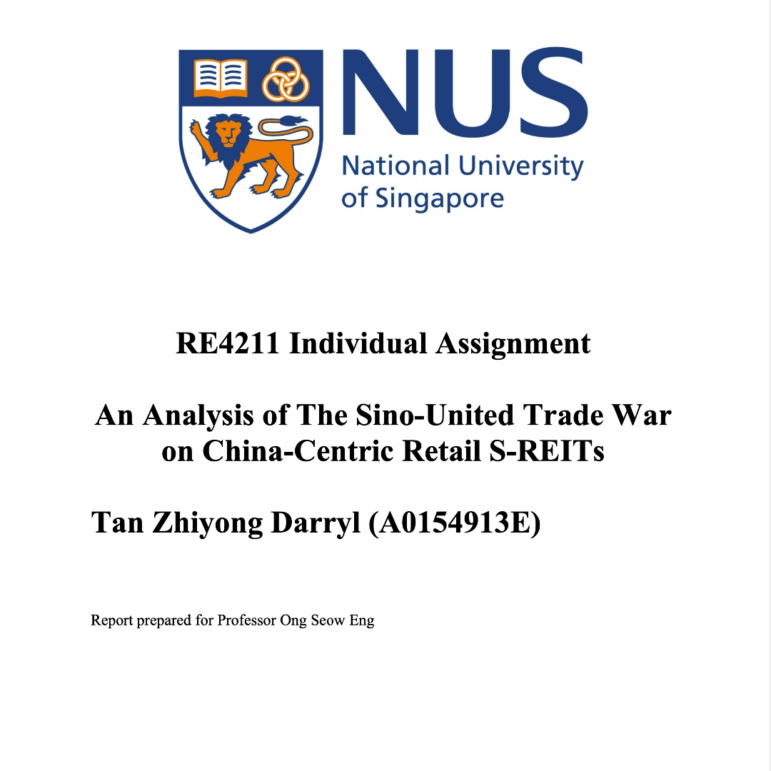 NUS RE4211 / RE4803 REIT and Business Trust Management Individual ...