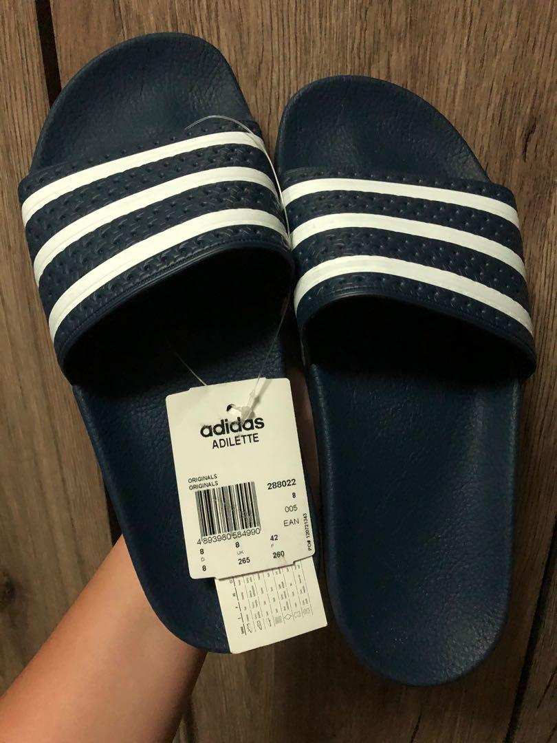 Original Adidas Adilette Navy Blue Slides