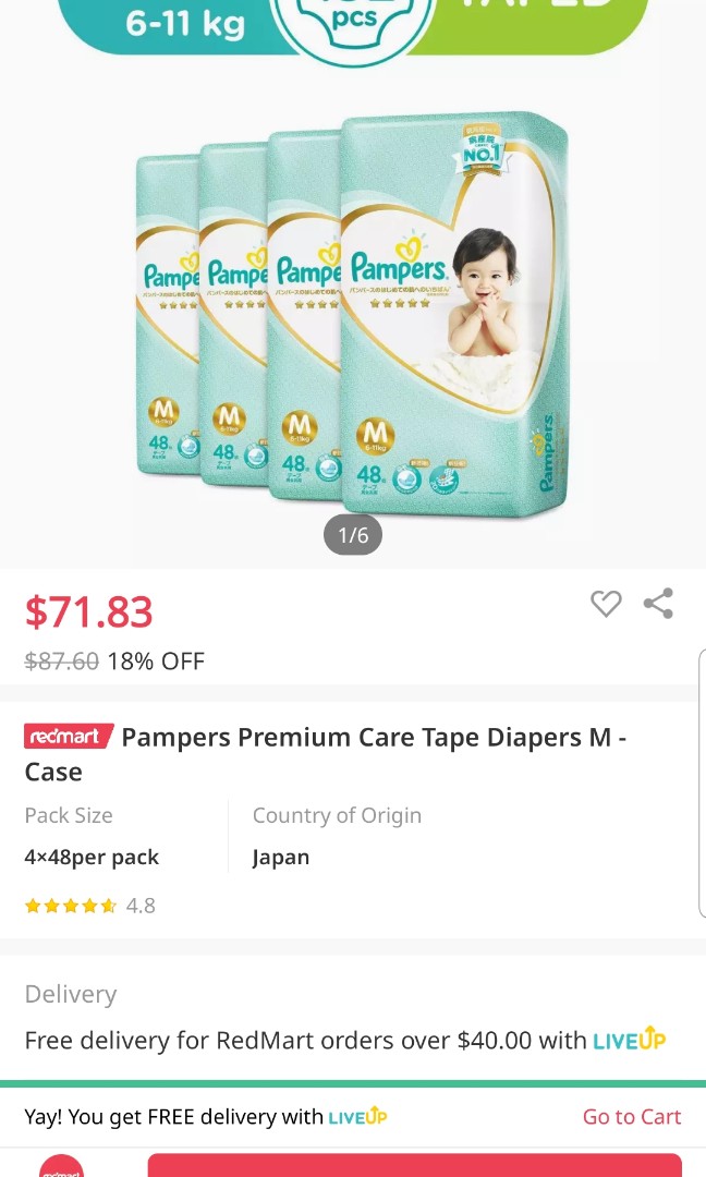 pampers premium care tape diapers