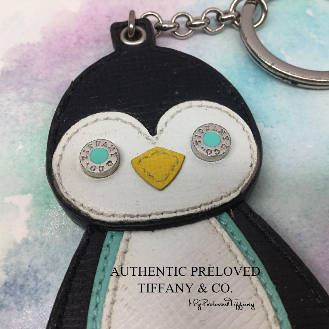 Co. Penguin Leather Key Ring Keychain 