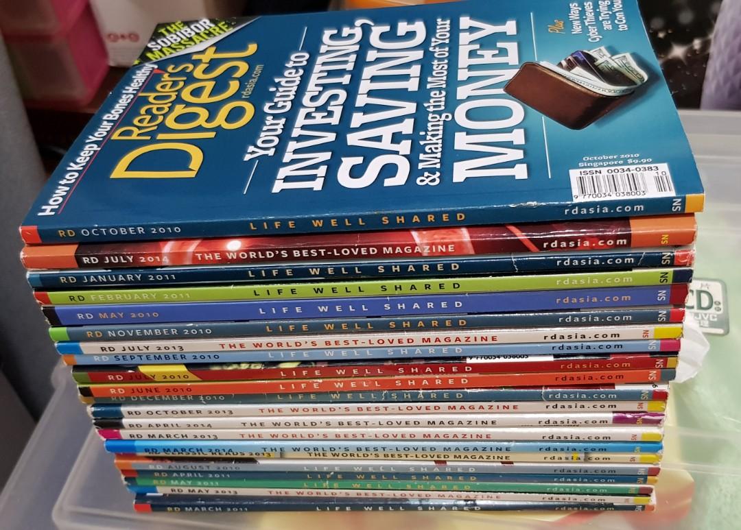 Reader's Digest (Category: Assessment Books) located in Singapore. Submitted by sunshineharmony (Listing ID 258609600, Image 2). Description: All still in very good condition. Very useful for collection. Selling at $1 each. Buy all have better discounts. View my listing for other items which you might like 😊..
