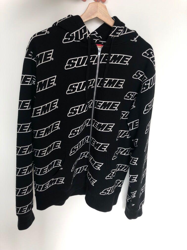 Supreme repeat zip up hoodie outlet