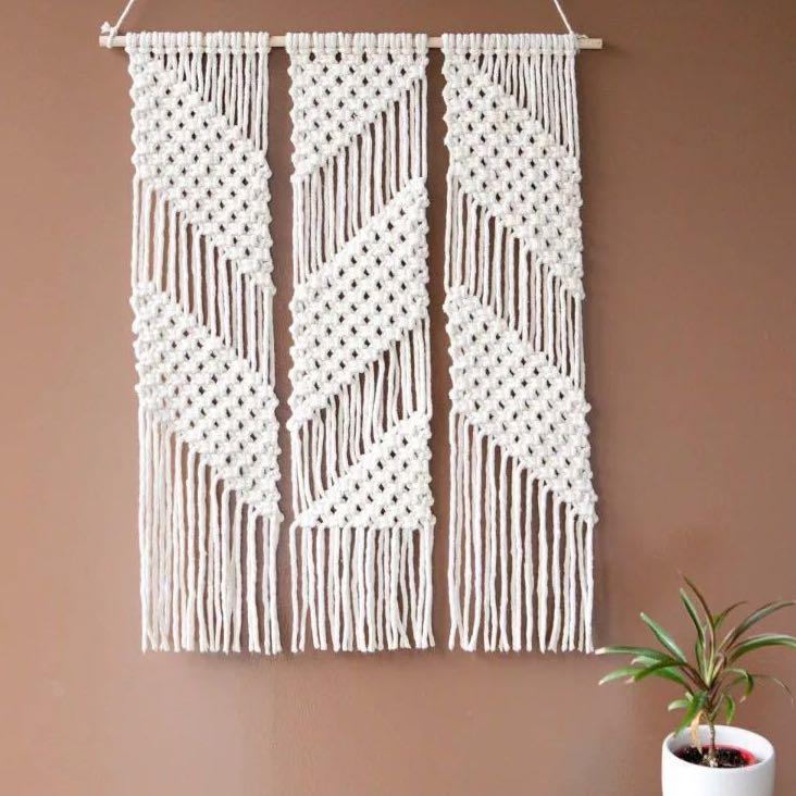 Wall Decor Screen Partition Door Curtain Macrame Rope Art