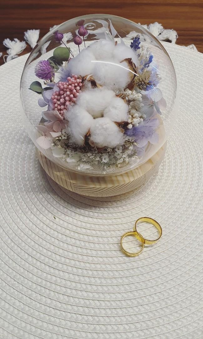 Proposal Ring Wedding Rings Holder Flower Dome Flower Terrarium